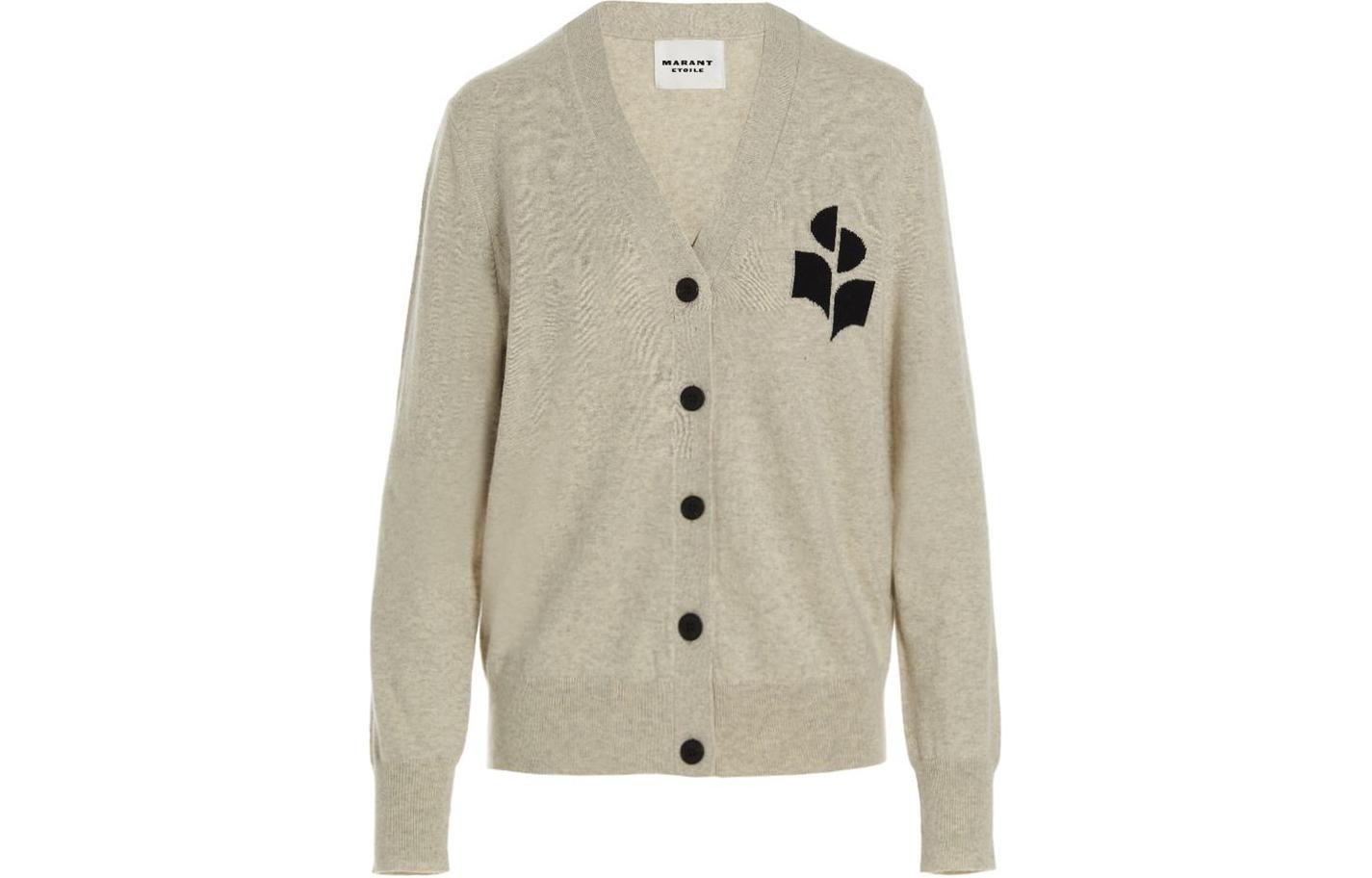 

Вязаный кардиган Etoile Karin Logo Intarsia ISABEL MARANT, белый