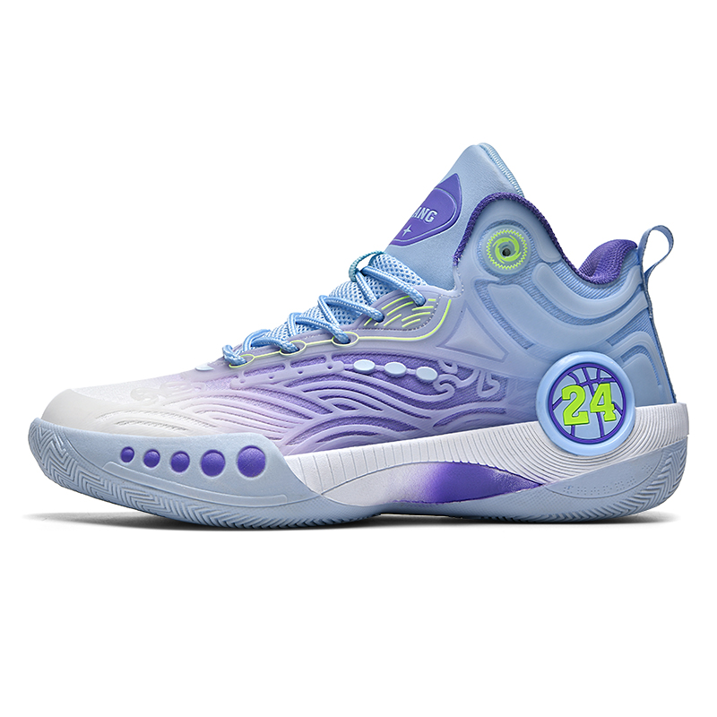 

Дышащие баскетбольные кроссовки мид для детей подростков AMICNIEGD, серо-фиолетовый