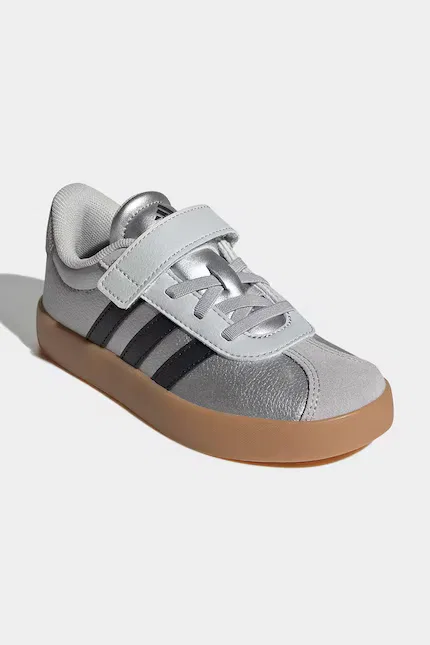 Кроссовки детские VL COURT 3.0 Adidas, серебряный — фото 2