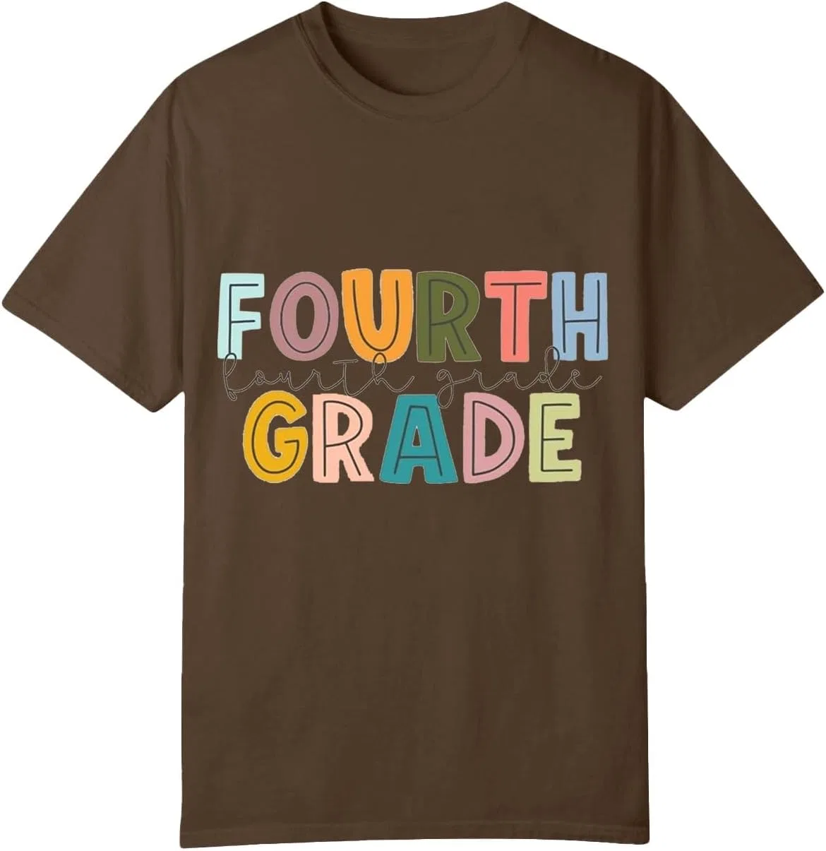 Футболка детская с коротким рукавом, Fourth Grade, коричневый — фото 3