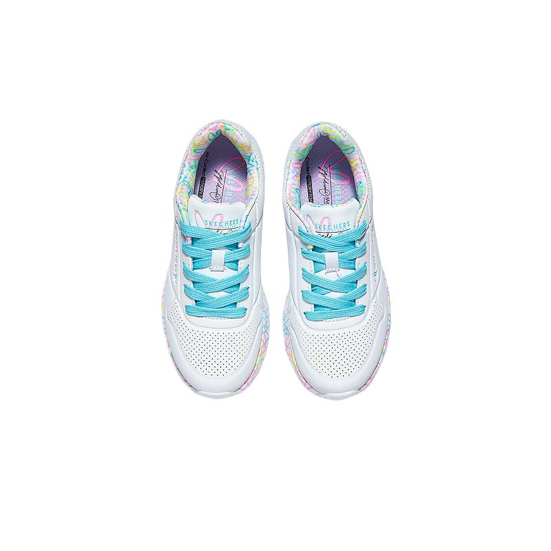 Skechers Kids Износостойкие мид-топы для детей White Pink Lake Blue — фото 4