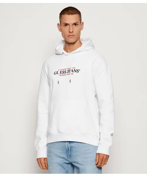 

Толстовка в стиле американской традиции Regular fit Guess Jeans, белый