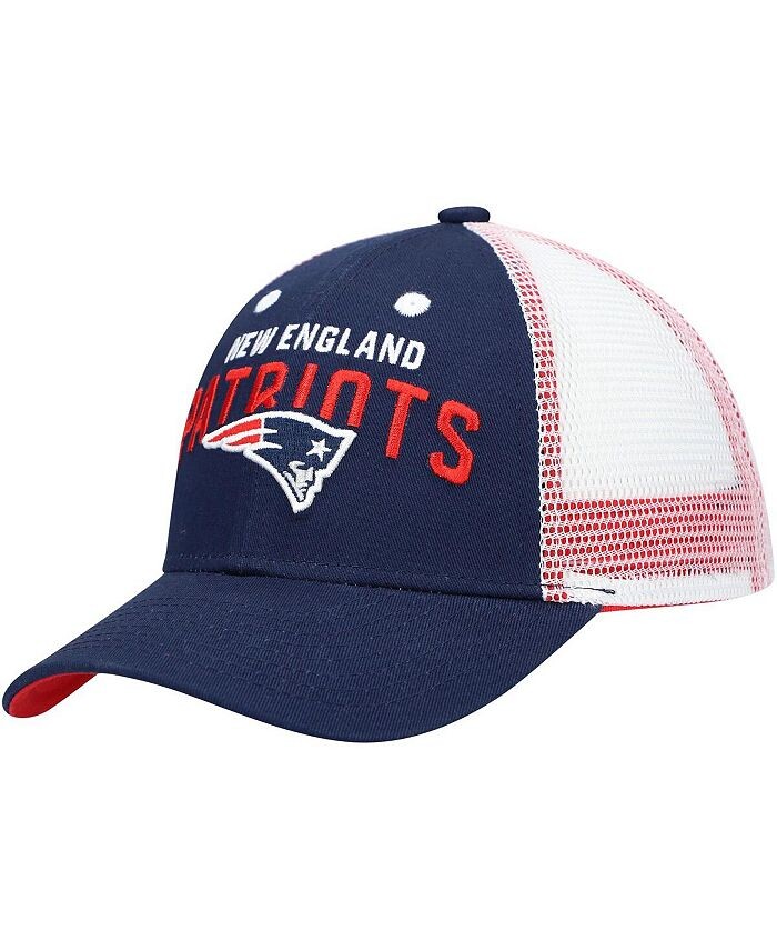 

Кепка Snapback с сетчатой спинкой и застежкой на спине New England Patriots Core, темно-синяя, белая, унисекс для дошкольников Outerstuff, синий