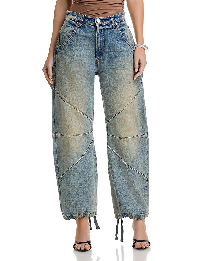 

Фредди Джинсы с высокой посадкой и бочкообразными штанинами EB Denim, синий