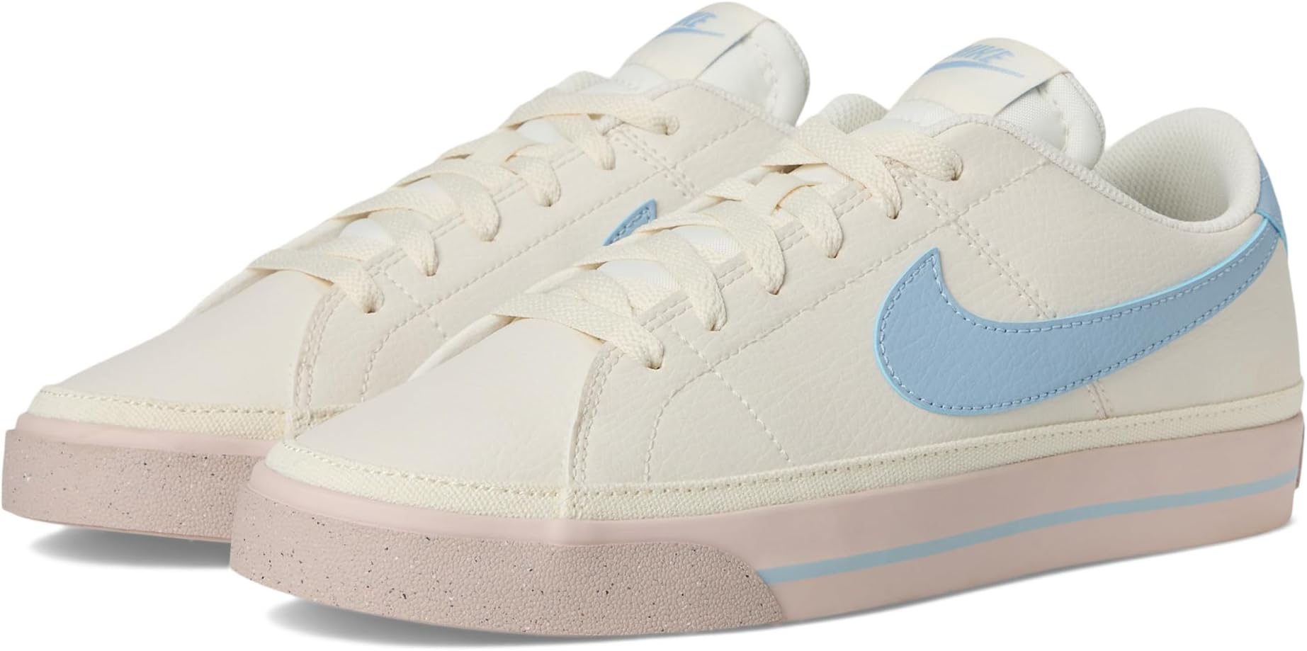 Кроссовки Nike Women's Court Legacy Next Nature, Pale Ivory/Light Armory Blue/Silt Red