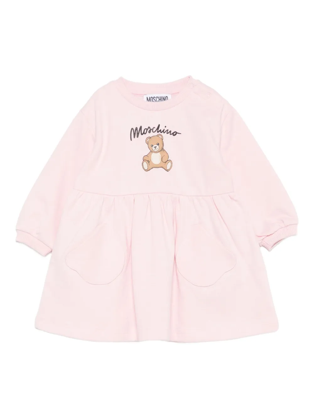 

Платье с принтом «Тедди» в сборку Moschino Kids, розовый