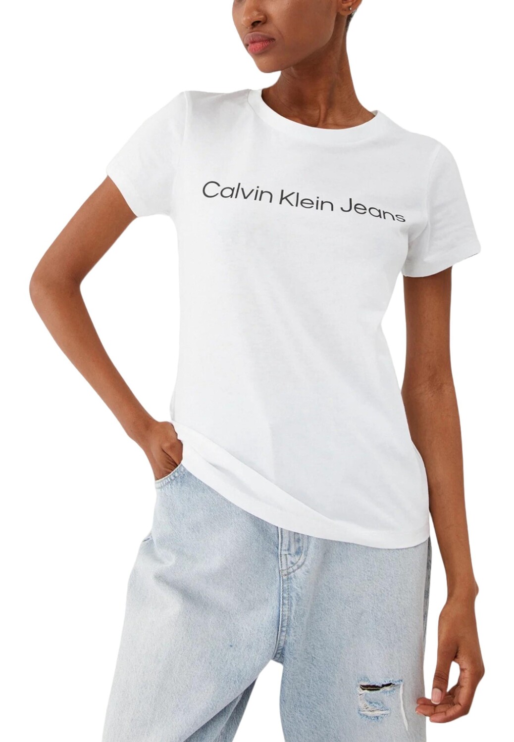 

Футболка женская Calvin Klein Jeans с принтом, белый