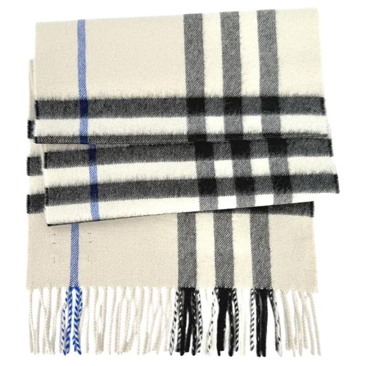 

Burberry Кашемировый шарф унисекс белый, White