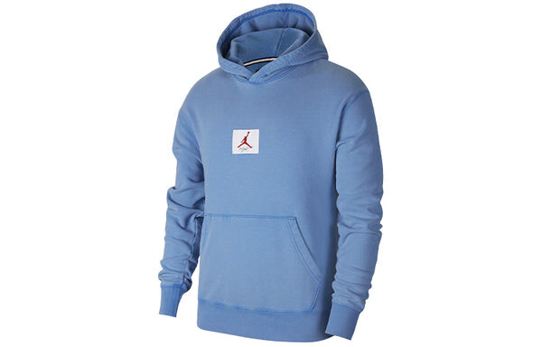 Толстовка Air Jordan MENS Logo Print Long Sleeve Blue, синий — фото 2