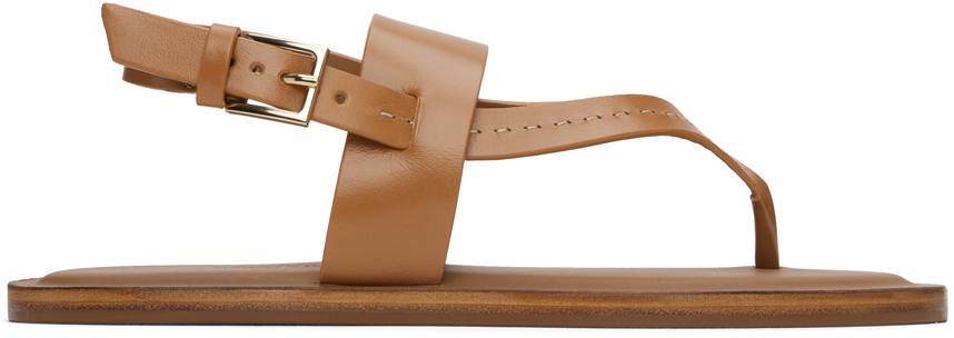 Сандалии Tan Thongstitch Max Mara