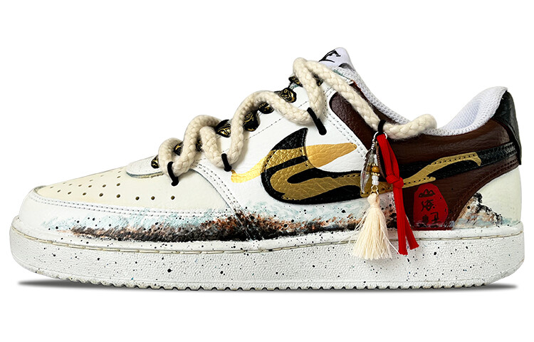 

Кроссовки для скейтбординга Court Vision 1 мужские низкие бежевый/черный Nike