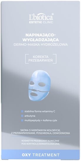 

Подтягивающая и разглаживающая дермо-гидрогелевая маска, 1 шт. L'biotica Estetic Clinic Oxy Treatment, Inna marka