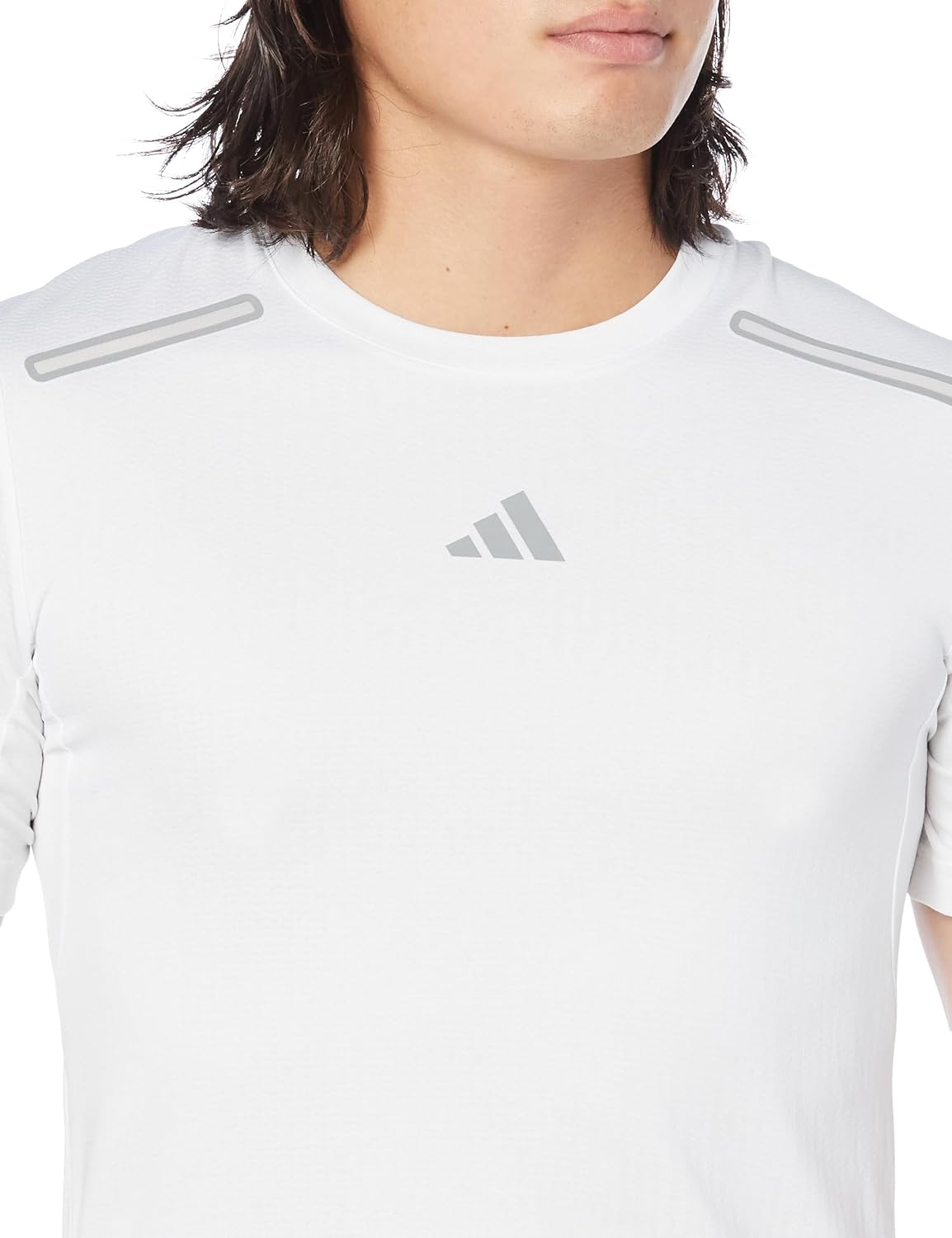 Мужская футболка с коротким рукавом Adidas HEAT. RDY HIIT Elevated Training DKV90, быстросохнущая, с охлаждающей технологией, белый — фото 4