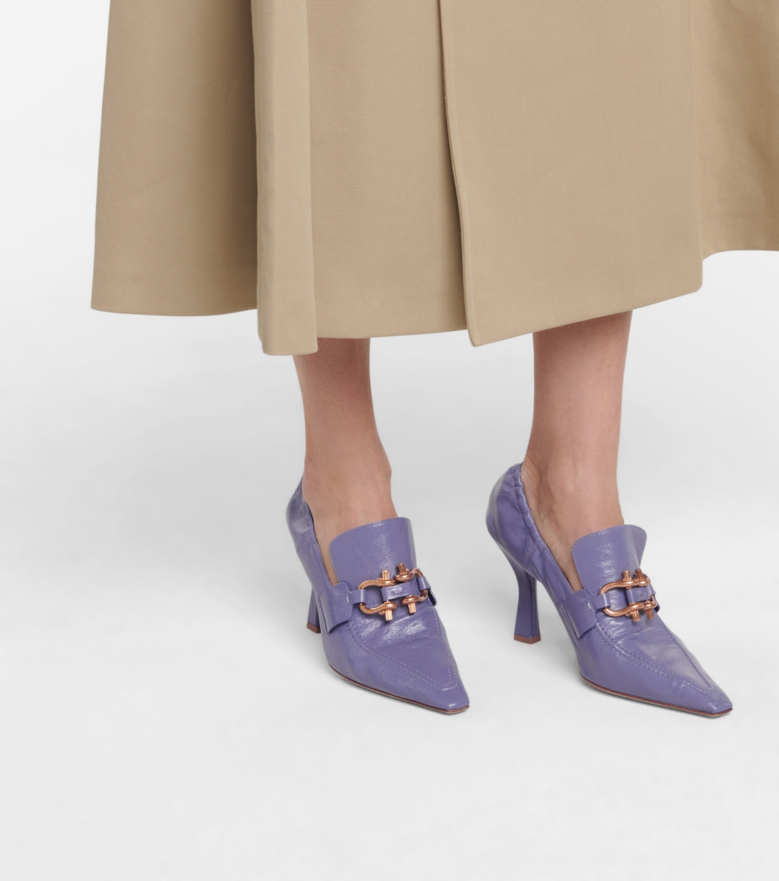 Туфли-лодочки Madame из кожи Bottega Veneta, Lavender — фото 4