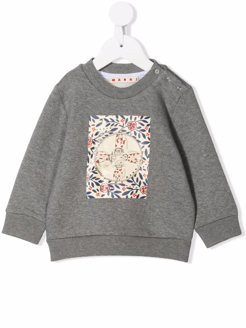 

Толстовка с принтом Marni Kids, серый