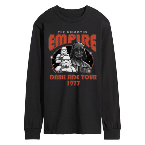 

Мужская футболка с длинным рукавом Dark Side Tour 1977 с принтом Star Wars, черный