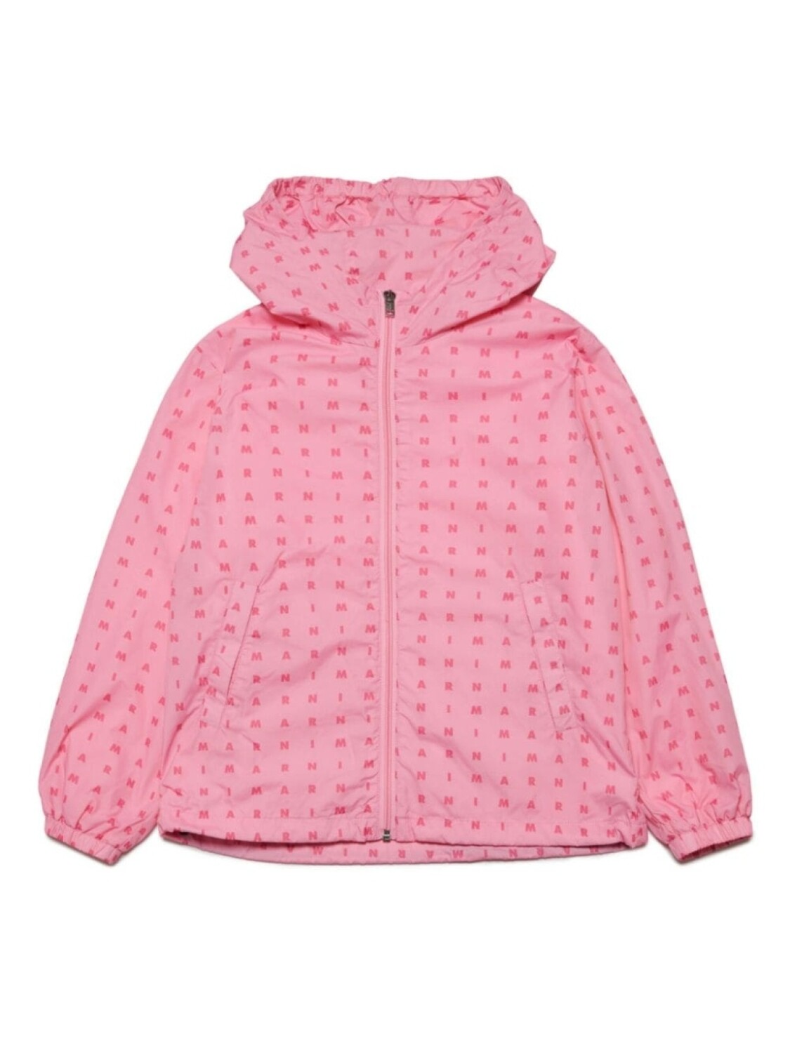 

Marni куртка с капюшоном и логотипом, розовый