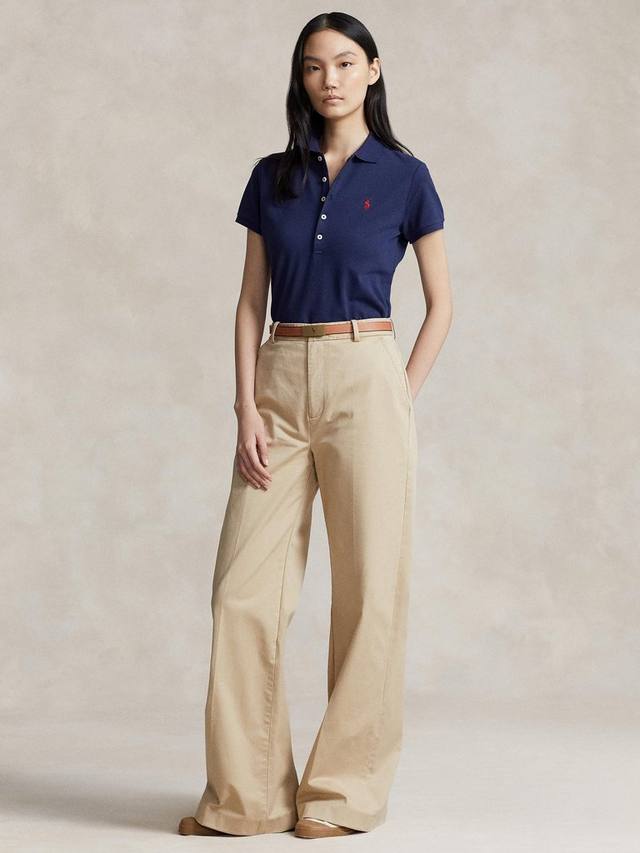 

Polo Julie Slim Fit хлопковая поло с короткими рукавами Ralph Lauren, Navy