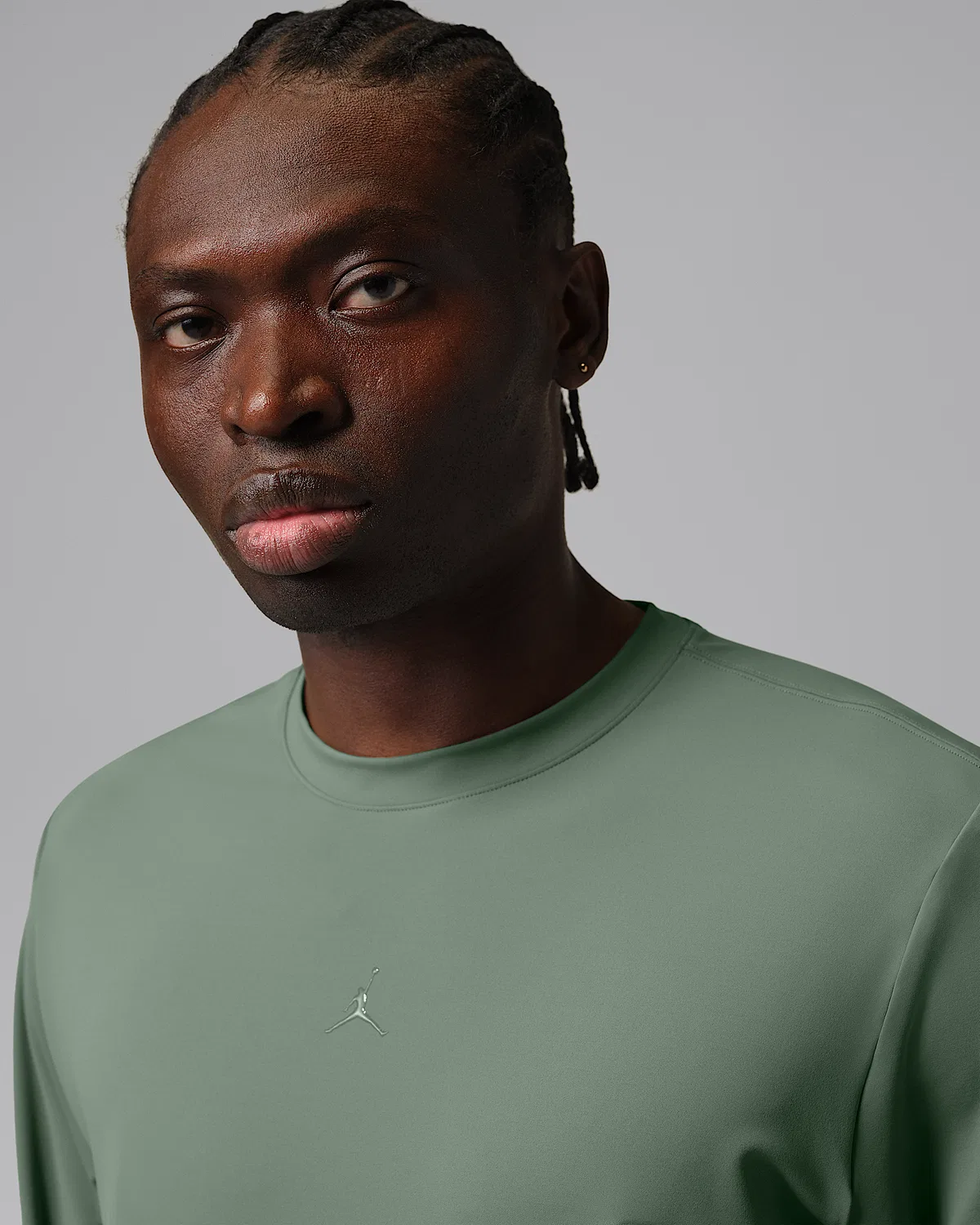 Мужская длинная футболка Dri-FIT Jordan Flightweight Sport, Vintage Lichen/Dark Shadow — фото 3