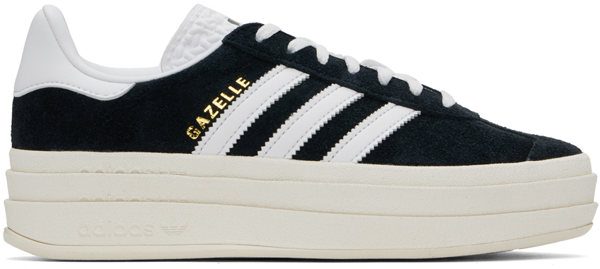 Черные кроссовки Gazelle Bold Adidas Originals, Core black/Cloud white/Core white