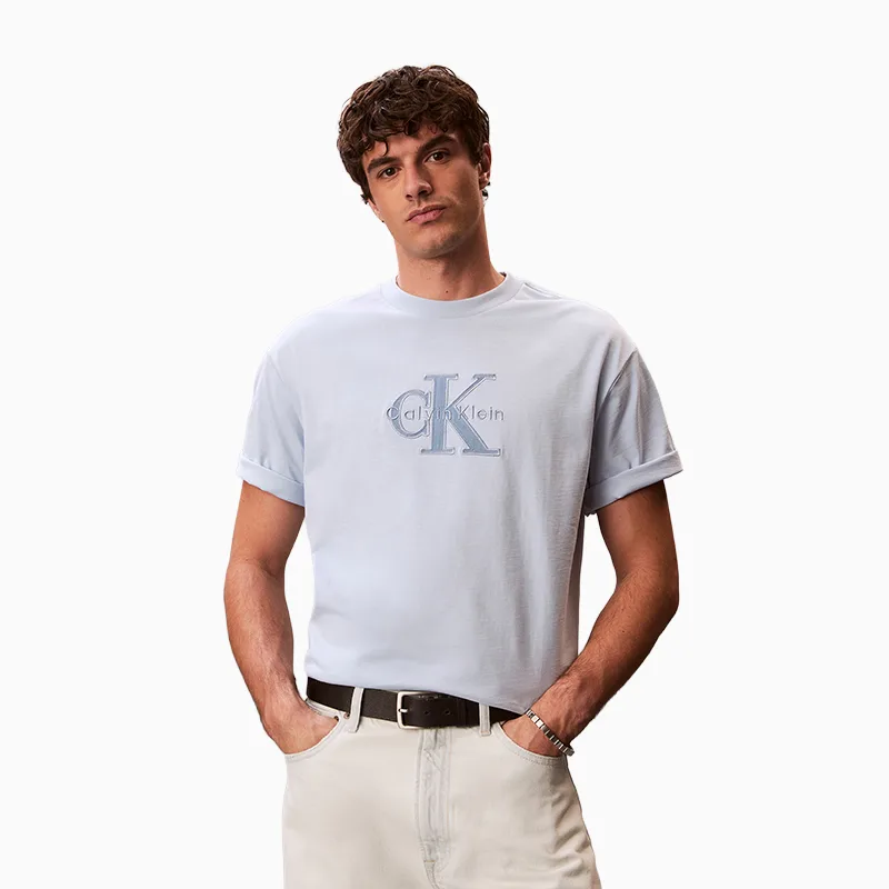 Футболка унисекс с круглым вырезом и прямым кроем Calvin Klein, 2JX-Oat Yellow — фото 3