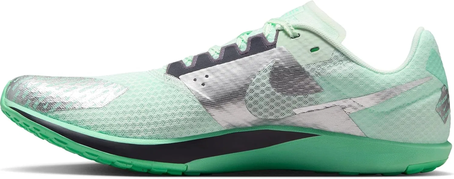 Кроссовки Nike Zoom Rival DX7998 Waffle 6 для бега по улицам и кросс-кантри, Barely Green Green Glow Mint Foam Metallic Silver