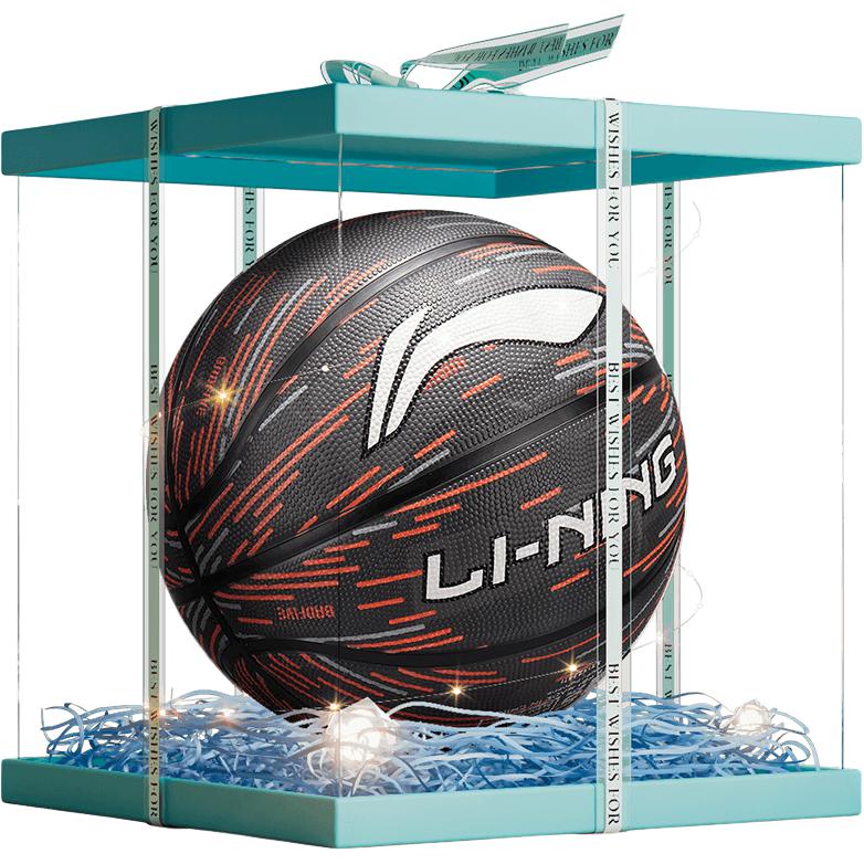 

LINING Радужная коллекция резиновый баскетбольный мяч black red размер 7 размер 5 мяч для тренировок соревнований unisex китай