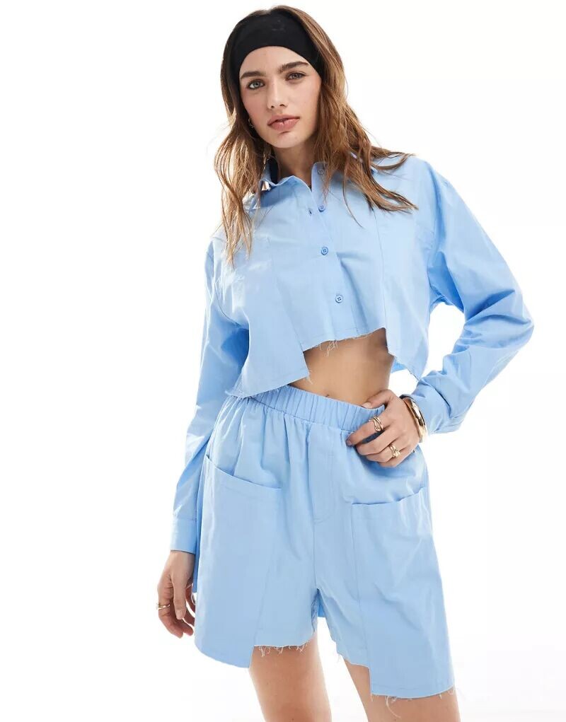 

Рубашка ASOS с необработанным краем и карманами