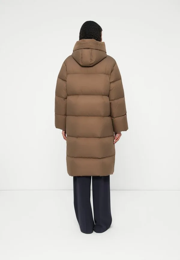 Водоотталкивающее пуховое пальто-накидка с длинным кроем Tommy Hilfiger, Nordic Taupe — фото 3