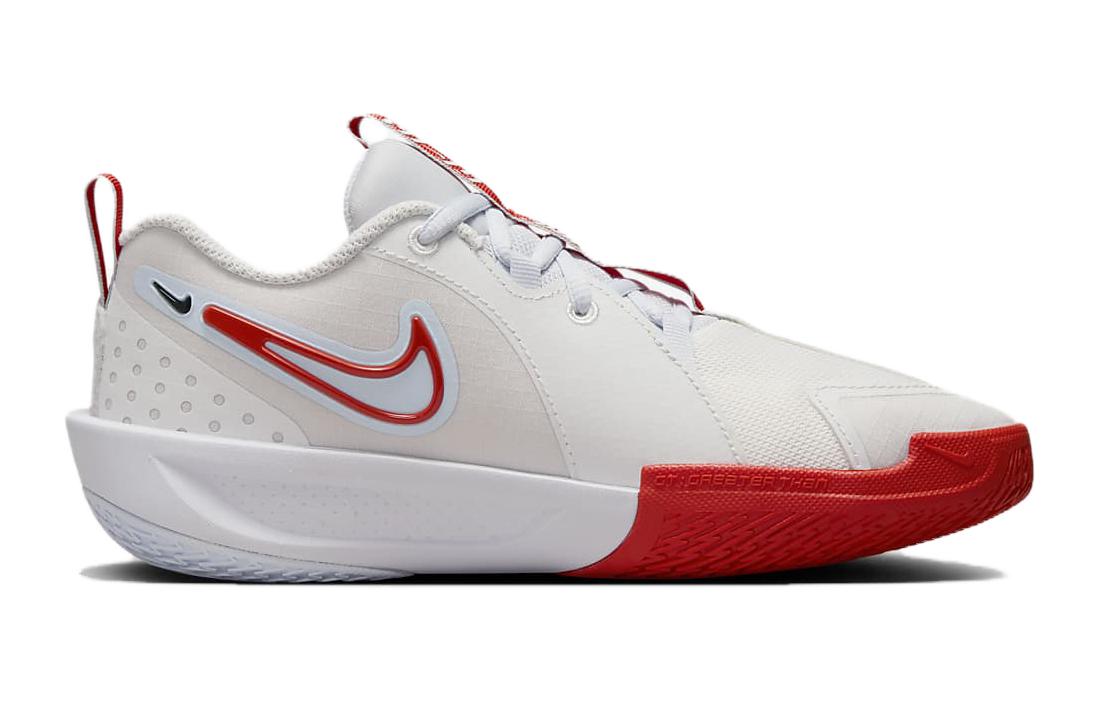 Nike Air Zoom GT Cut 3 Белый Пикантный Красный GS, Горный Белый/Футбольный Серый/Металлический Серебряный/Энтузиазм Красный — фото 2