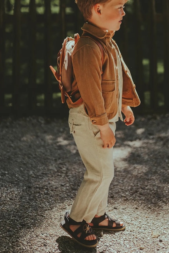 

Брюки с добавлением льна для малышей Dado Trousers Donsje, бежевый