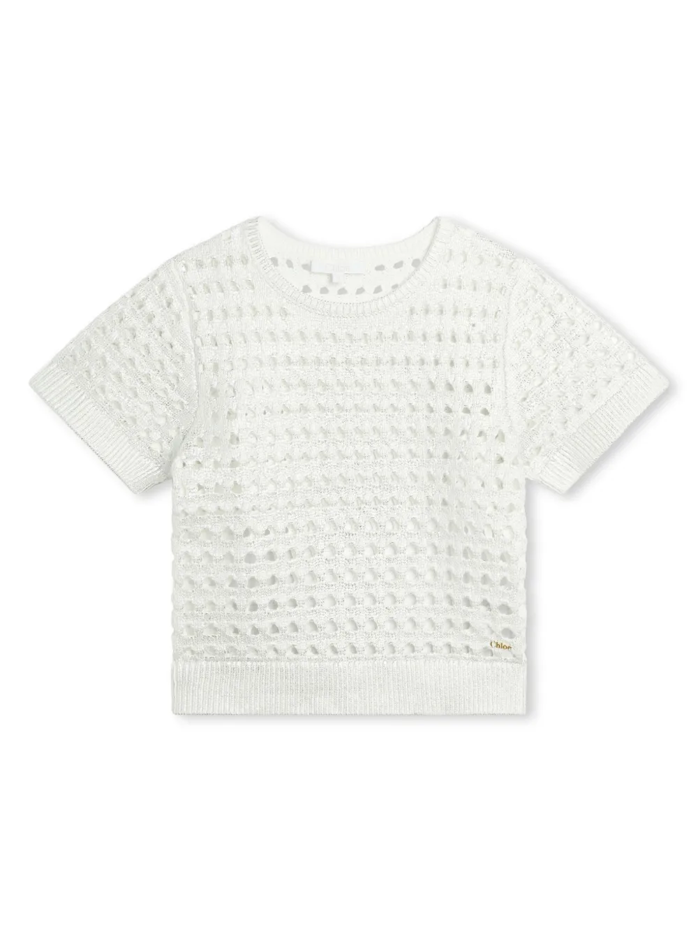 

Футболка рыхлой вязки Chloé Kids, белый