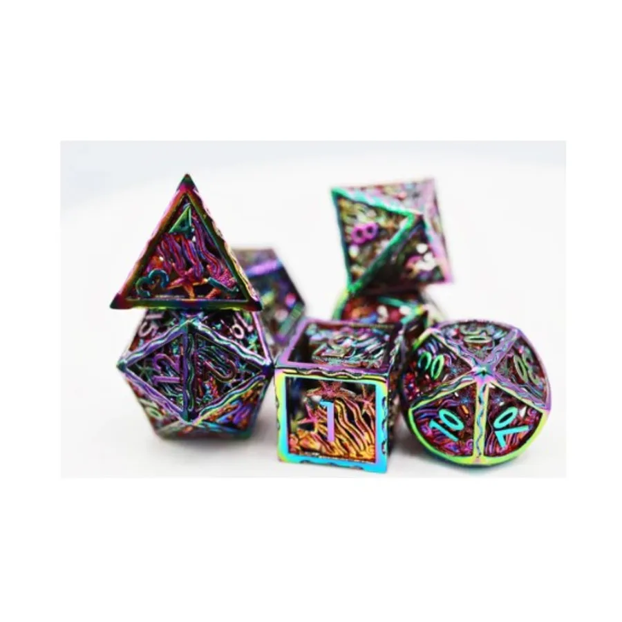 

Набор полых полигонов — морской пейзаж, опал (7), Dice Sets - Metal - Hollow