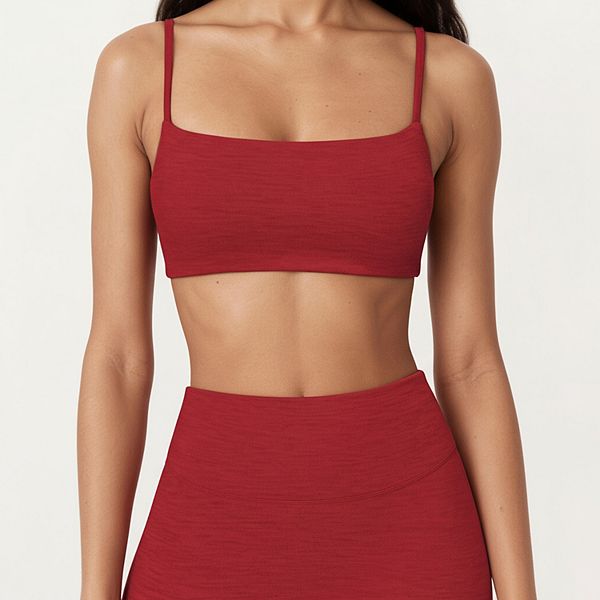 

Женский бесшовный топ-бралетте с ребристым узором и регулируемыми тонкими бретелями Anna-Kaci, Red