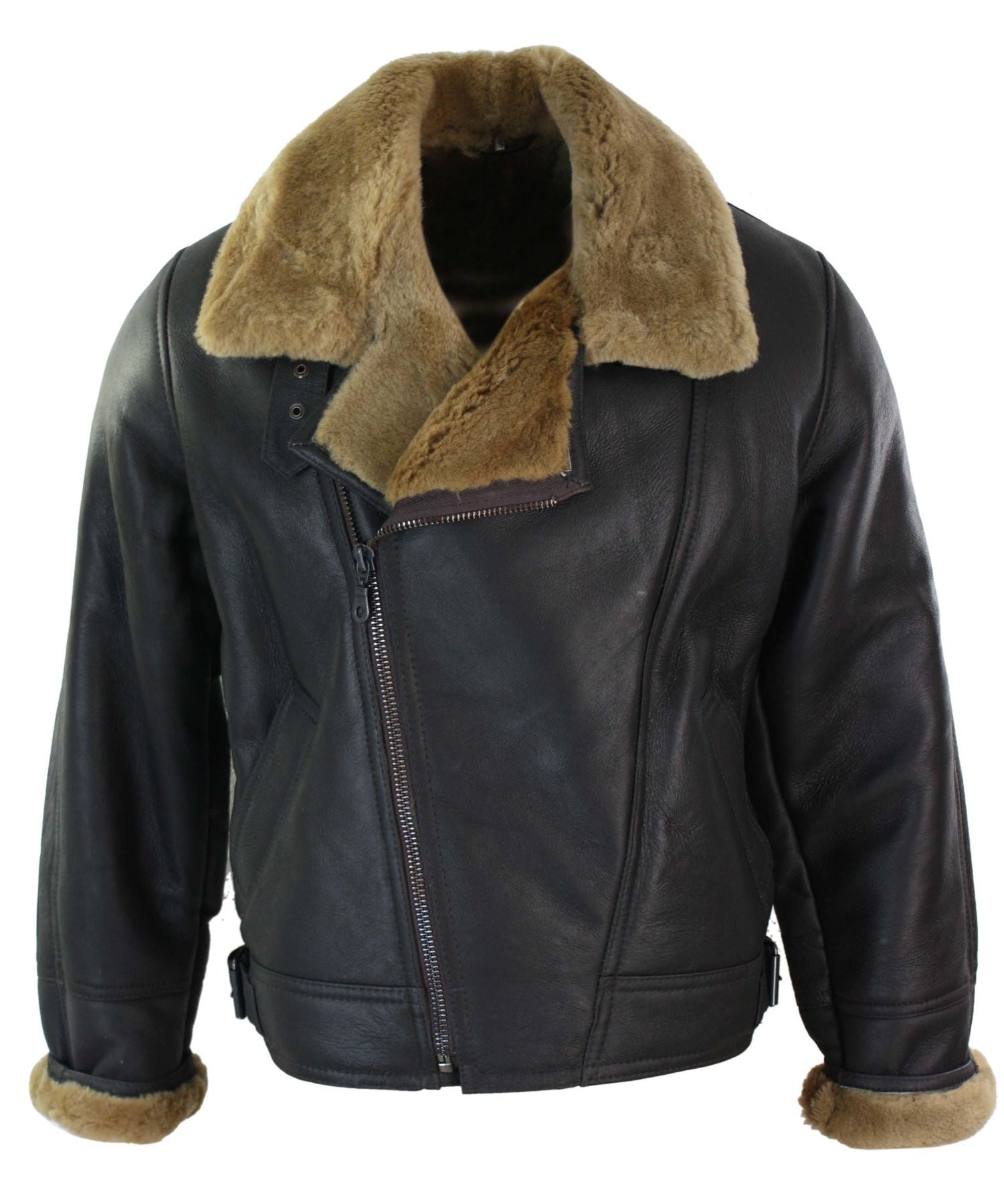 

Куртка пилота B3 из овчины Sherling Cross Zip TruClothing, цвет brown ginger