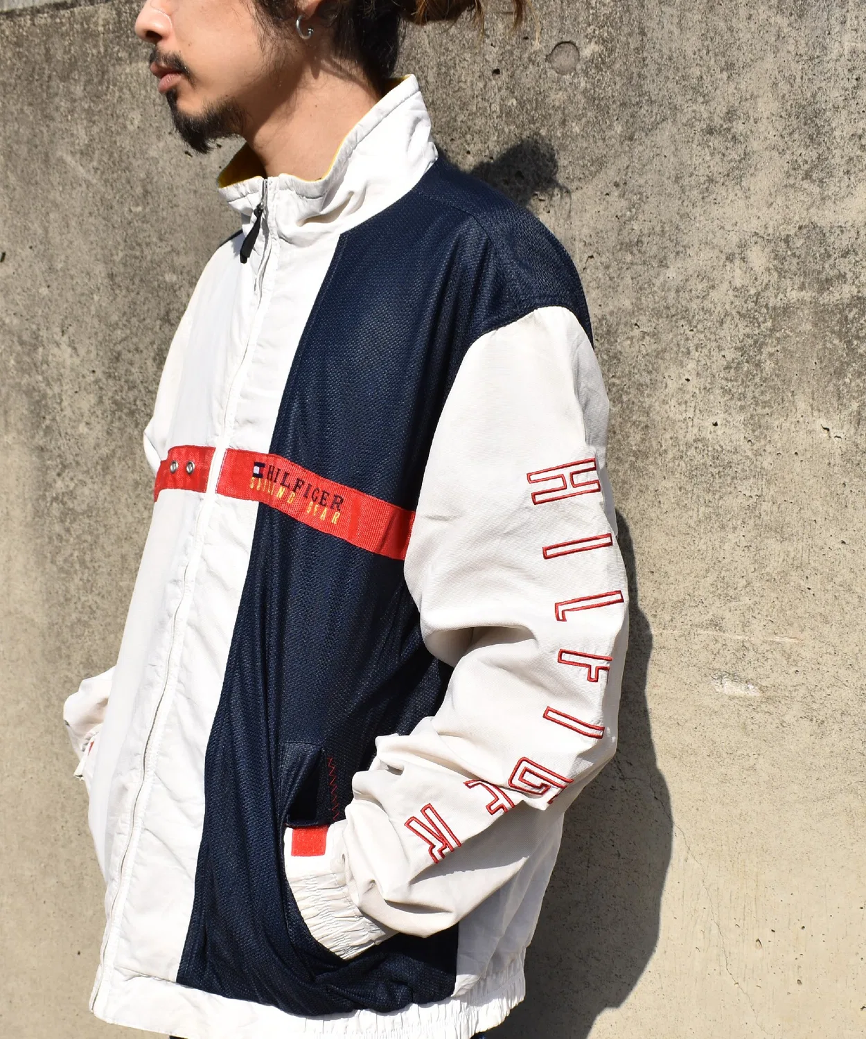Винтажная куртка Tommy Hilfiger Sailing Gear флисовая белая — фото 3