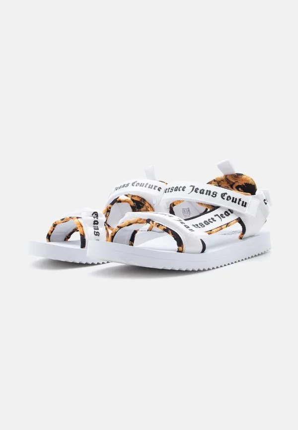Сандалии fondo ipanema бело-золотистого цвета Versace Jeans Couture, White/Gold-Coloured — фото 2