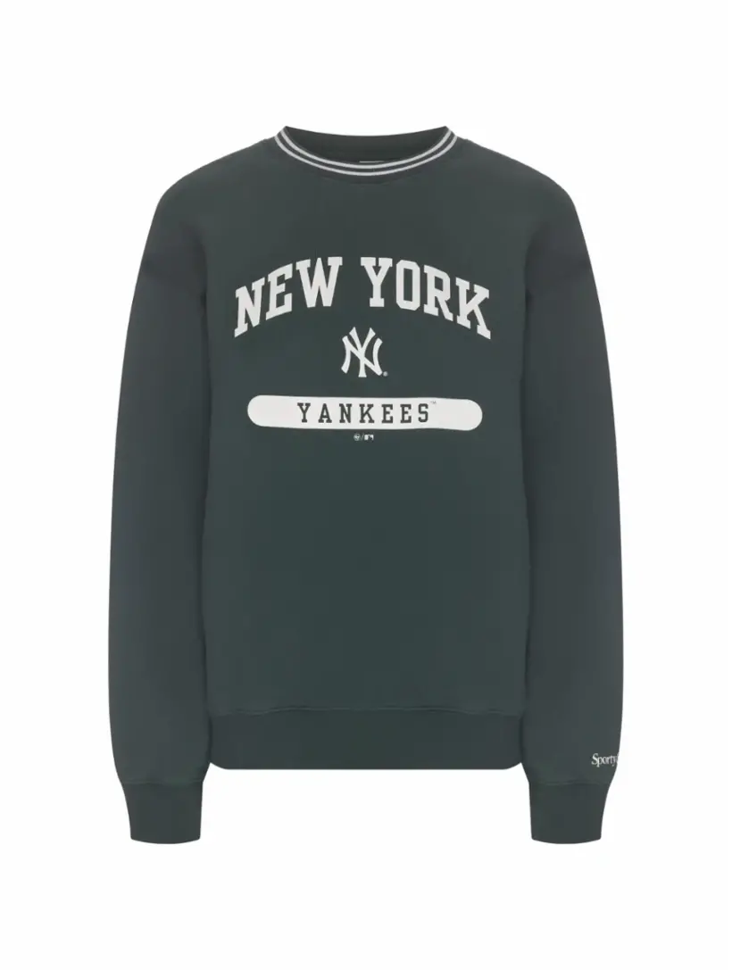 

Хлопковый свитшот с логотипом Sporty&Rich, зелёный