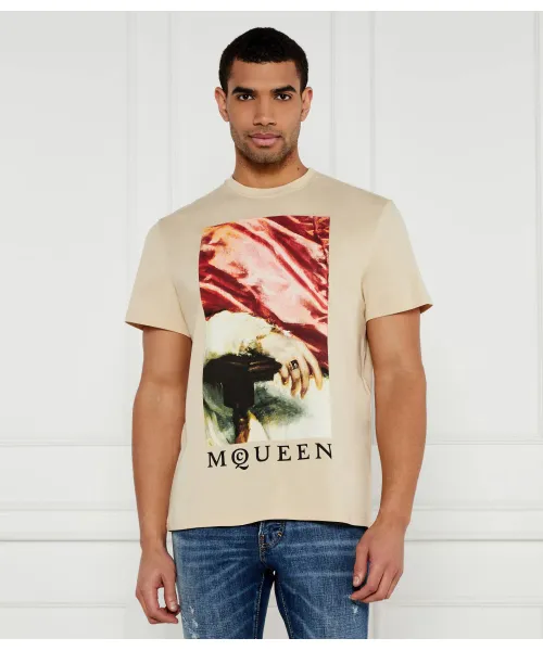 

Футболка Regular fit Alexander Mcqueen, бежевый