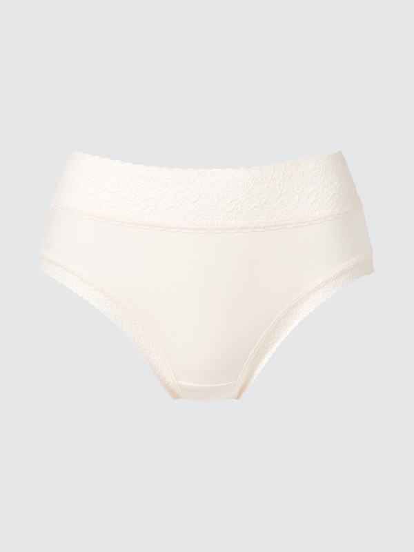 

Трусы с высокой посадкой и кружевом Uniqlo, 30 natural
