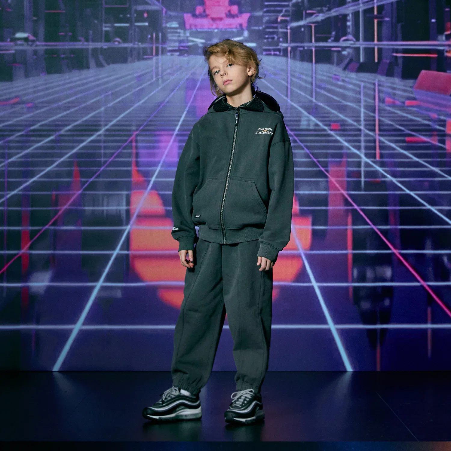Детские джоггеры Kuiper Faded Sweat, угольные, от Children Of Planet — фото 2