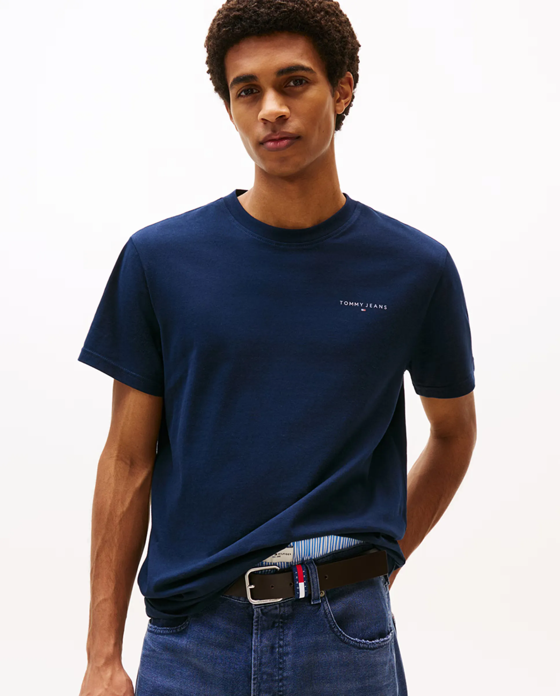 

Мужская футболка slim fit с коротким рукавом Tommy Jeans, темно-синий