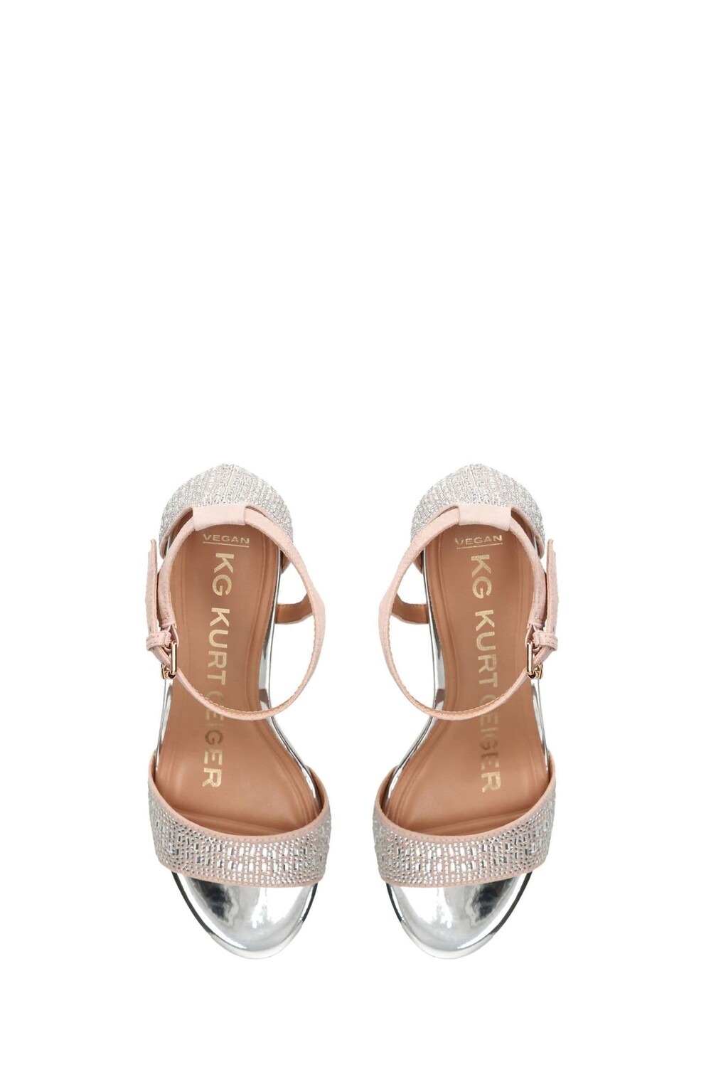 Серебряные сандалии Faryn bling2 Kg Kurt Geiger, серебряный — фото 3