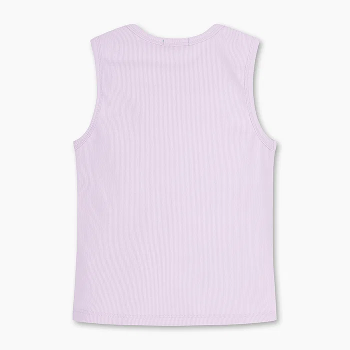 Детская майка-рингер лавандового цвета от Benetton Kids — фото 2