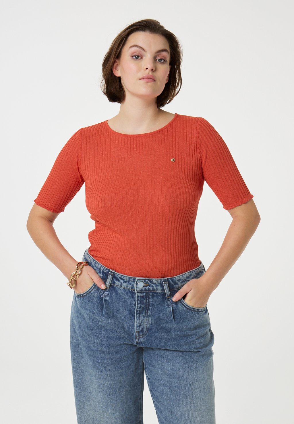 

Базовая футболка GEMMA SHORT SLEEVE Fabienne Chapot, оранжевый