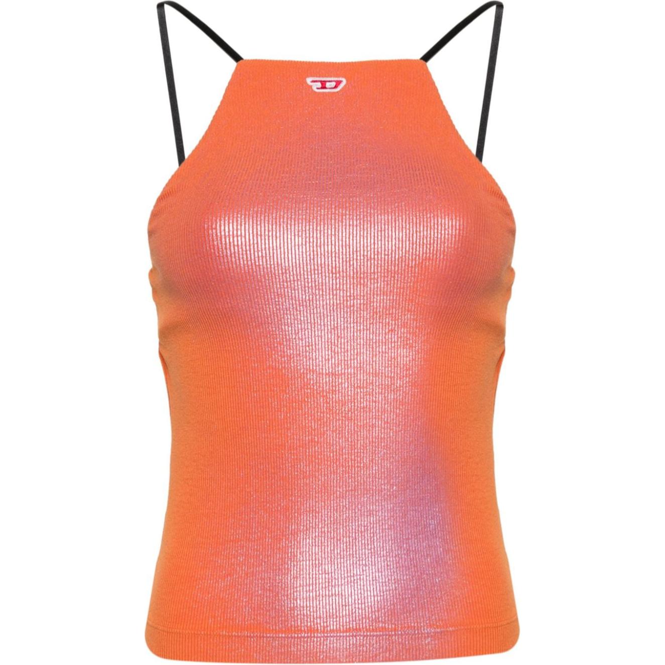 

Футболка T-Wami с ребристым узором DIESEL, оранжевая