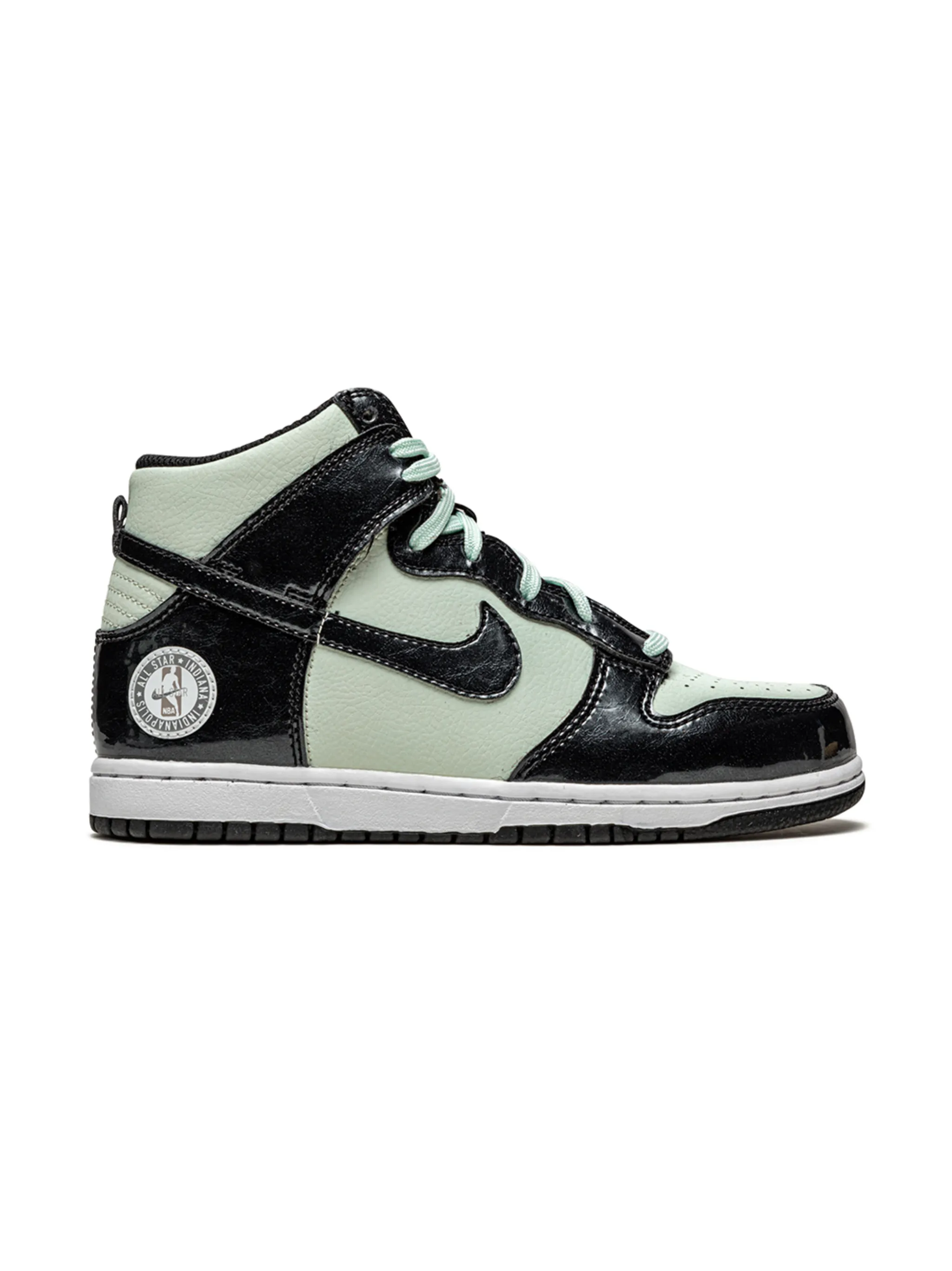 Кроссовки Dunk High SE (PS) Nike Kids, зеленый — фото 2
