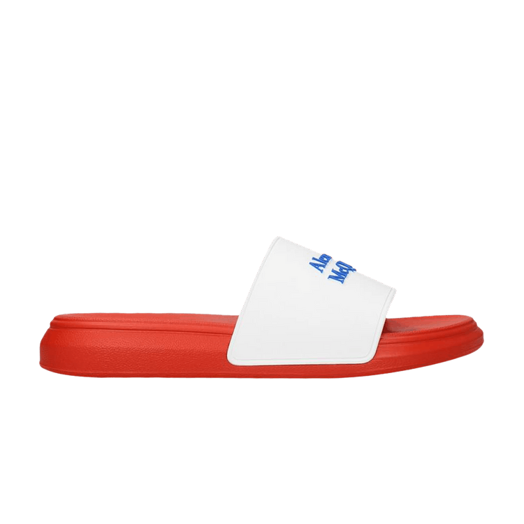 

Шлепанцы Alexander McQueen Logo Pool Slides 'White Orange', оранжевый