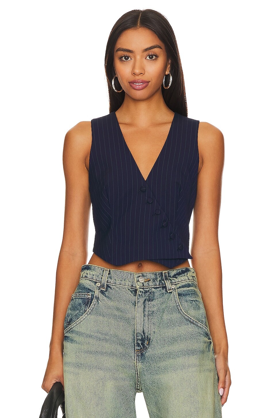 

Жилет Bardot Asymmetric Pin Stripe, цвет Navy Stripe