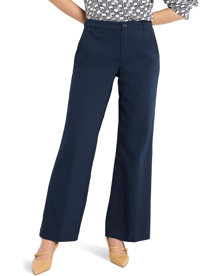 

Брюки NIC+ZOE 31" Seasonless Cotton Wide-Leg Trousers, цвет Dark Indigo